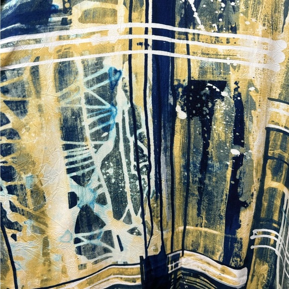 Jams World 60 Year Anniversary Kimono Jacket One Size Blue Abstract Art Hawaiian - Picture 14 of 14